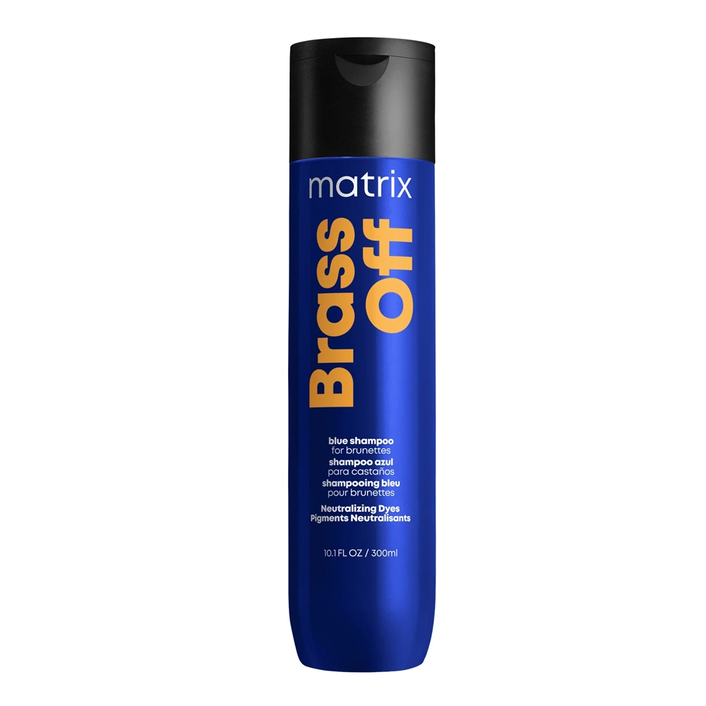 Ko'k shampun Total Results Brass Off, to'q blond sochlardagi mis tuslarini neytrallash uchun, 300 ml